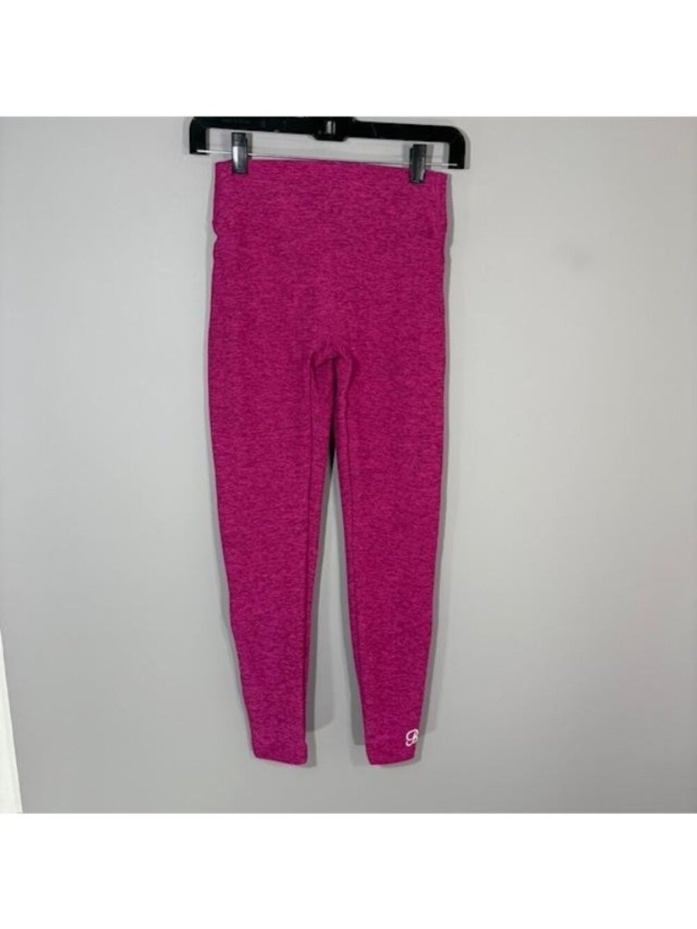 Bombshell Sportswear Leggings Womens S Pink Flecked High Rise Ankle Athletic
